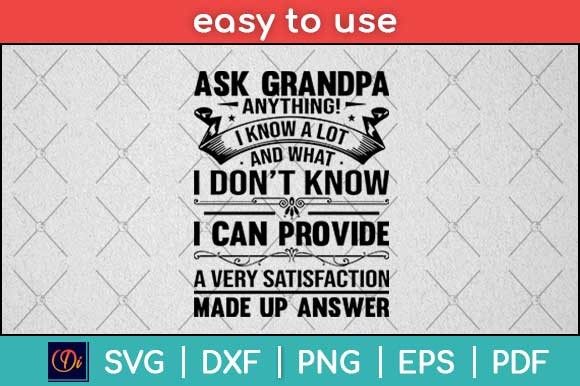 Ask Grandpa Anything Funny Father’s Day Graphics for Local Branding