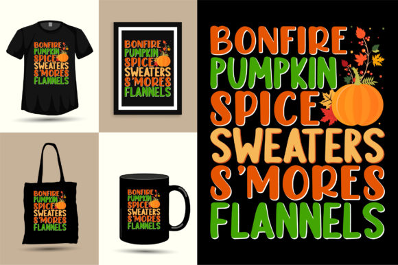 Bonfire Pumpkin Thanksgiving Graphics for T-Shirt Designs