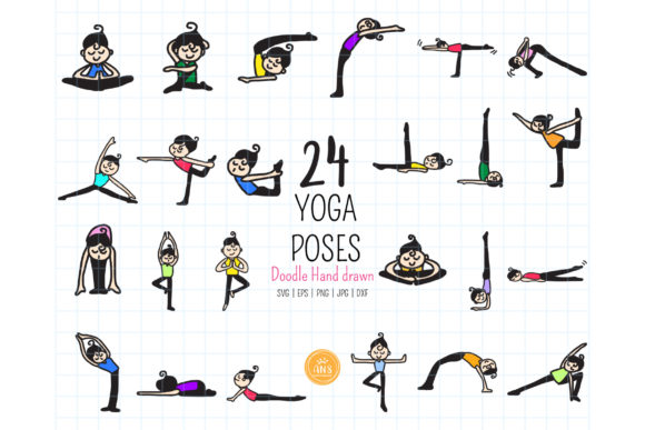 Color Woman Yoga Graphics for Digital Creators