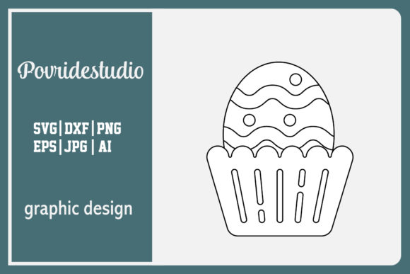 Cute Flat Illustration Easter Egg Funny Graphics