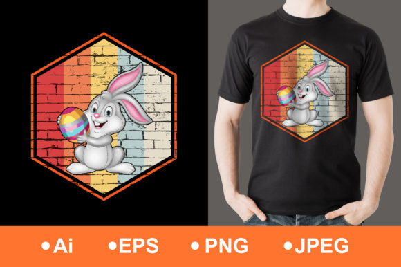 Funny Bunny Vintage T-Shirt Graphics for Real T-Shirt Designs