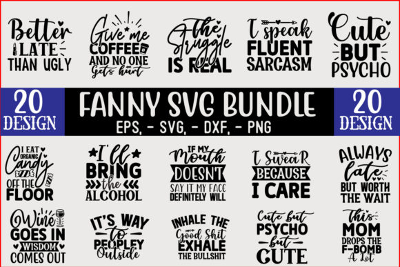 Funny SVG T-Shirt Design Bundle