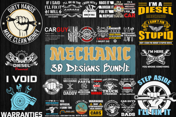 Mechnic Bundle SVG for T-Shirt Graphics