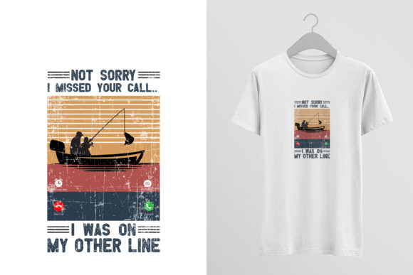 Missed Your Call Funny Fishing T-Shirt Graphics for Local Branding