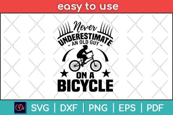 Old Guy on a Bicycle Funny Cyclist Bike Graphics